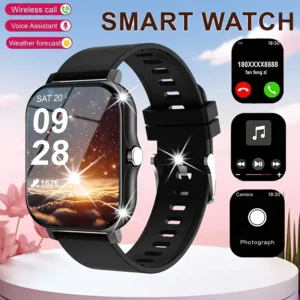 Montre intelligente unisexe Noire