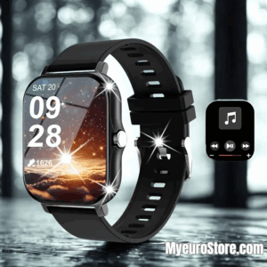 Montre intelligente unisexe Noire